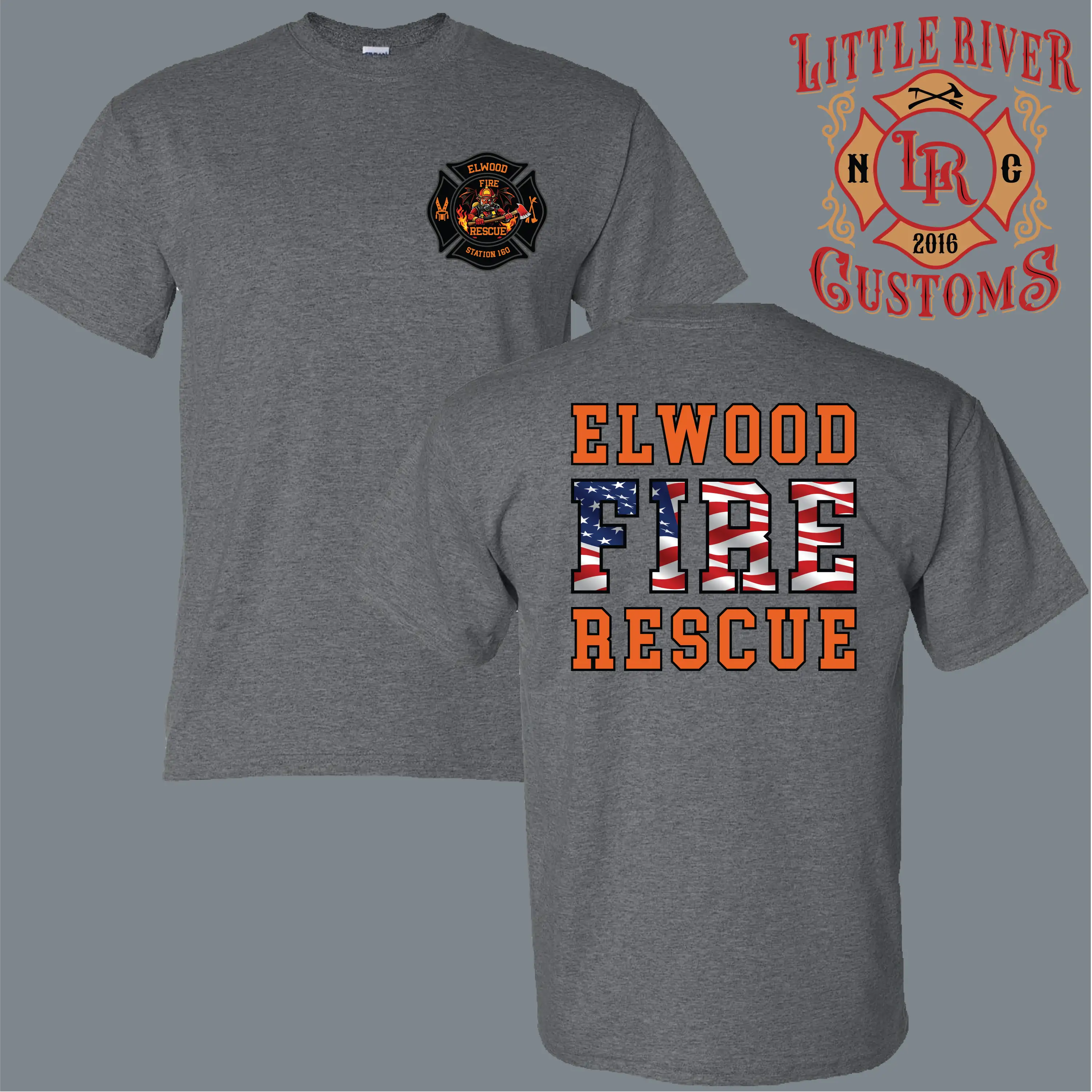 Elwood Fire Rescue T-shirt for firefighters and supporters