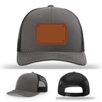 Custom EMS hat with personalized leather patch variant