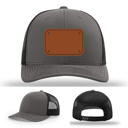 Custom EMS hat with personalized leather patch variant