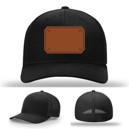 EMT leather patch hat variant showing customizable front patch