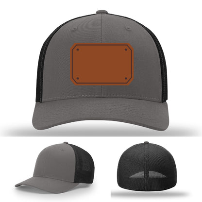 EMS duty hat with professional passport style leather patch variant