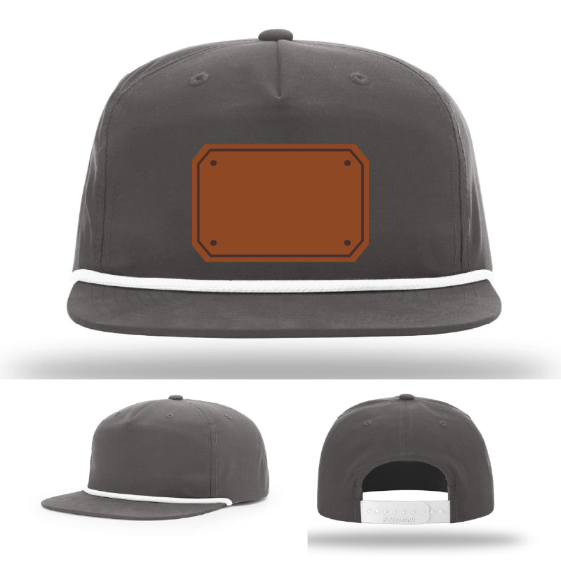 EMT lifestyle hat front view with passport style leather patch