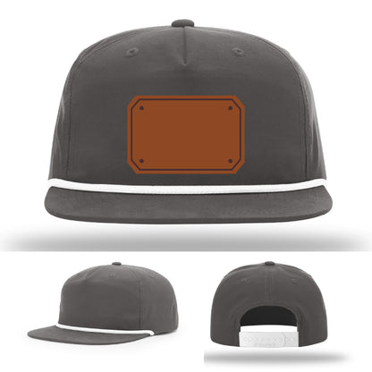 EMT lifestyle hat front view with passport style leather patch