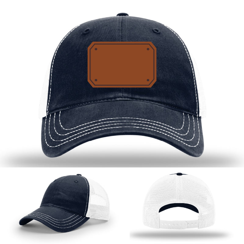 EMS lifestyle hat with customizable leather patch front facing