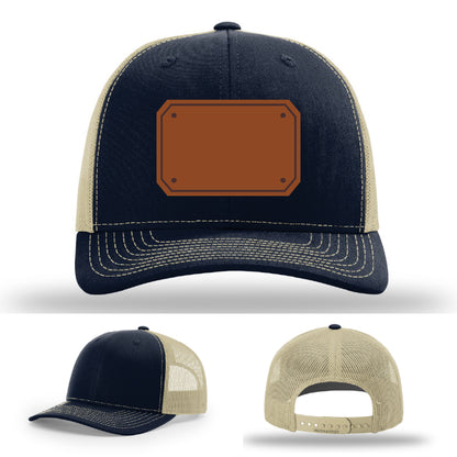 EMS station duty hat with durable customizable leather patch
