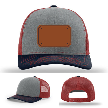 EMT gear hat variant with professional leather patch layout