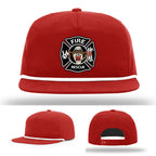 leather patch firefighter hat for fabius park