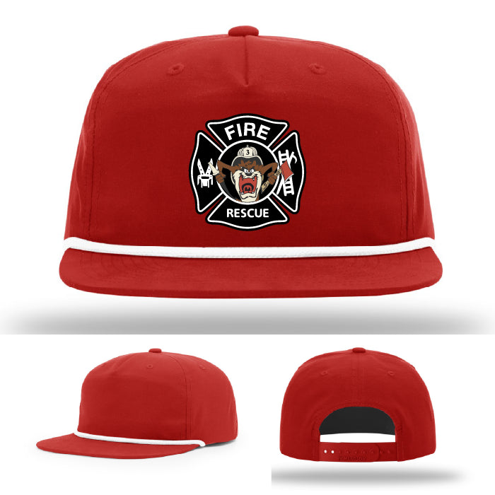 leather patch firefighter hat for fabius park