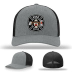 firefighter department hat showing fabius park identity