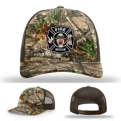 custom fire hat with fabius park patch