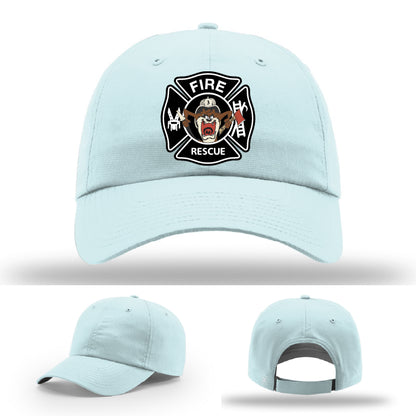 firefighter hat with bold fabius park identity