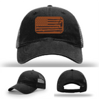Fire Tools Flag Firefighter Hat variant crafted with durable leather patch
