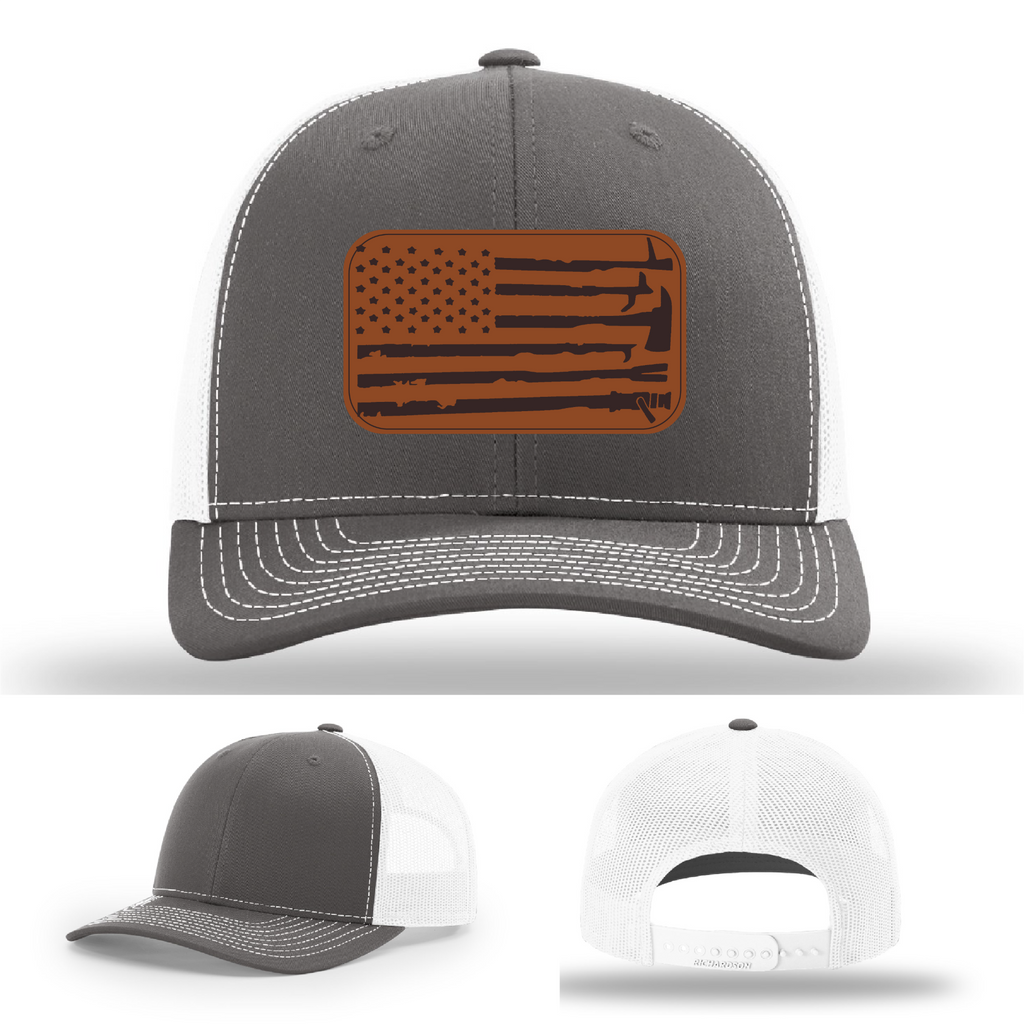 American pride firefighter hat variant with fire service patch