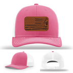 Firefighter gear hat variant with American flag and fire tools patch