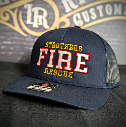 custom embroidered firefighter hat for station pride