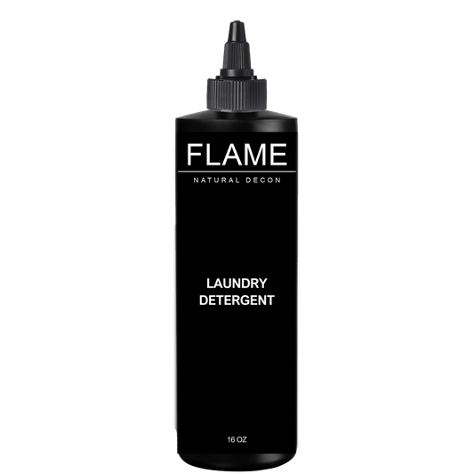Flame Decon laundry detergent for firefighter clothing