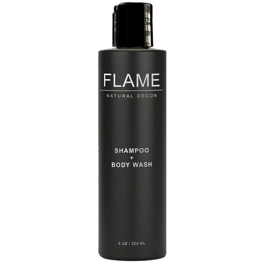 Flame Decon shampoo and body wash for firefighter decon