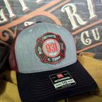 Full color Maltese Cross firefighter hat designed for crews