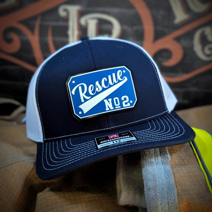 Custom full color passport firefighter hat with leather patch
