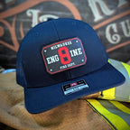 Station hat built with full color passport leather patch