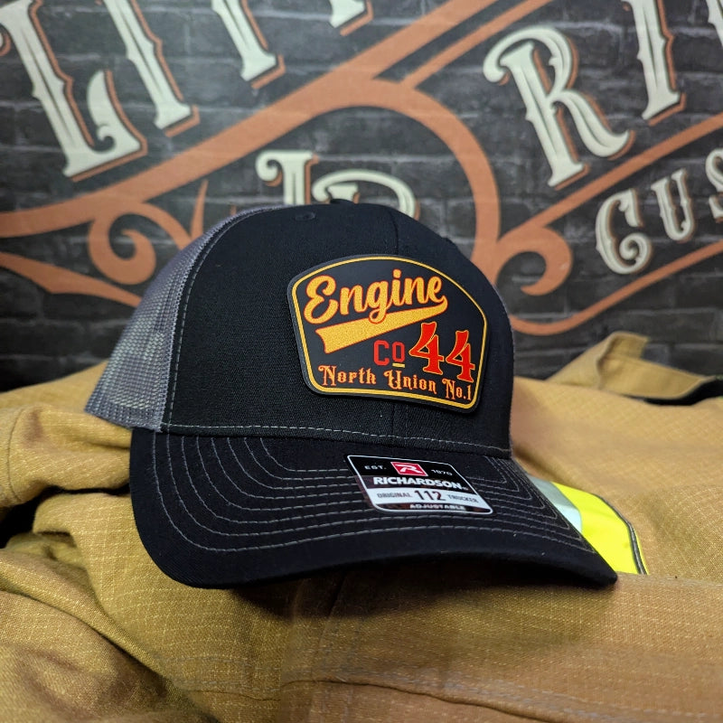 Firefighter hat featuring full color passport patch customization