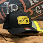 Firefighter hat with vibrant passport leather patch in color