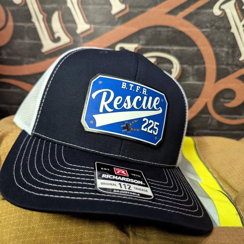 Firefighter hat built with durable full color passport patch