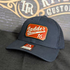 Firefighter hat showcasing bold full color passport patch design