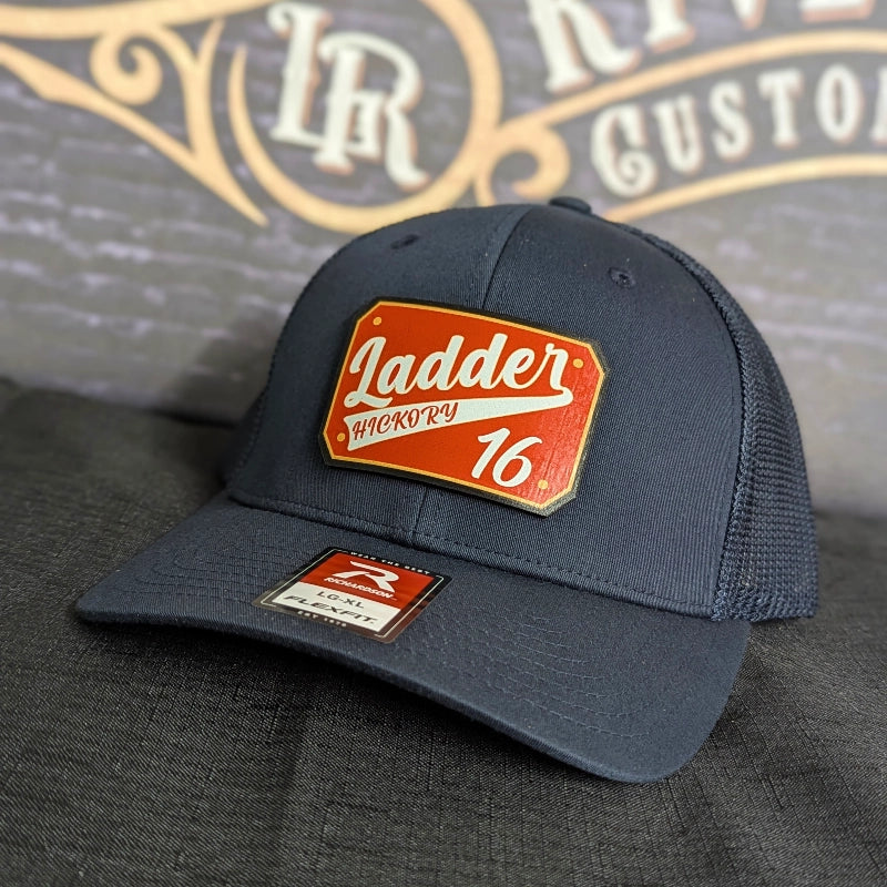Firefighter hat showcasing bold full color passport patch design