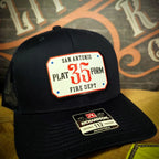 Custom firefighter station hat with full color passport patch