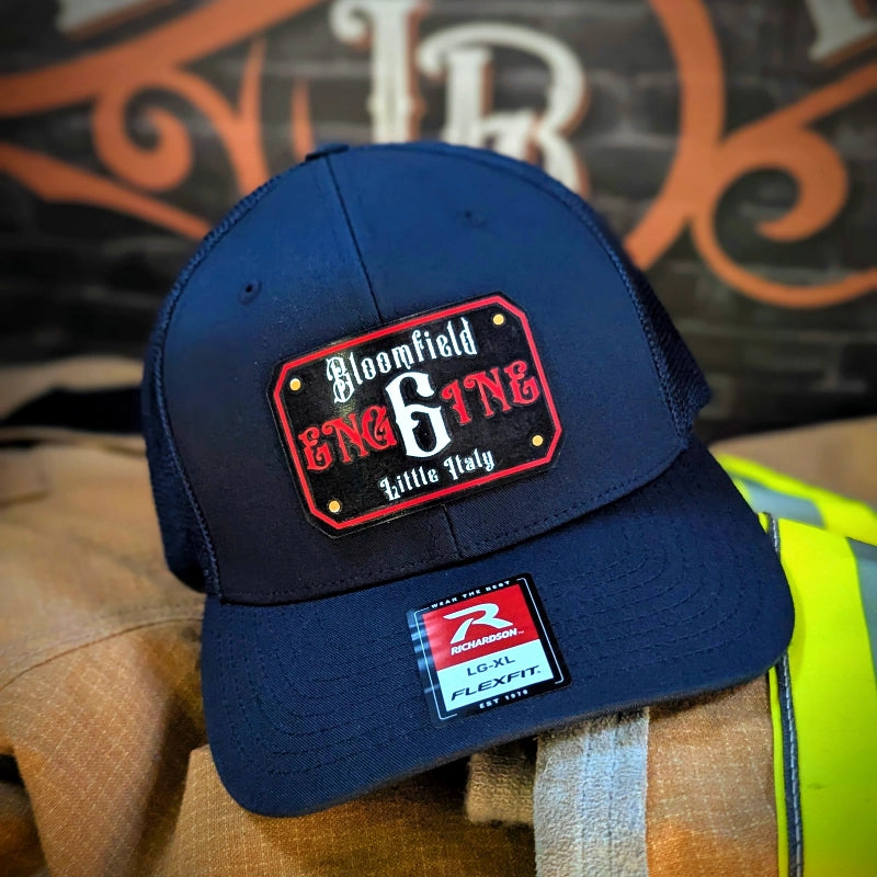 Fire department apparel hat with full color passport design