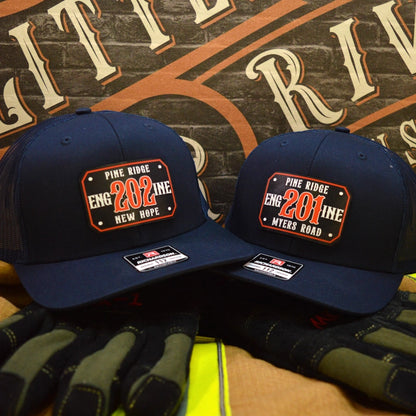 Firehouse station hat featuring full color passport patch