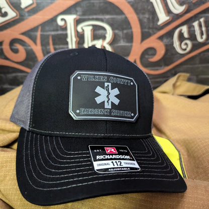 Firefighter gear hat with vibrant full color passport patch