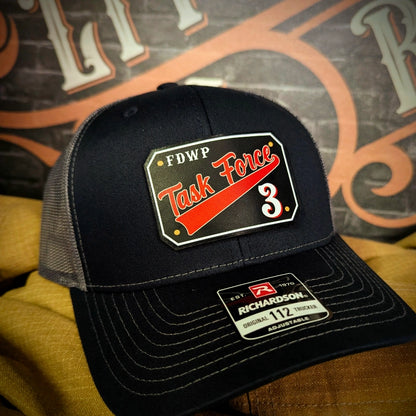 Fire department apparel hat featuring full color passport patch
