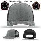Custom firefighter hat with two shield patch style options