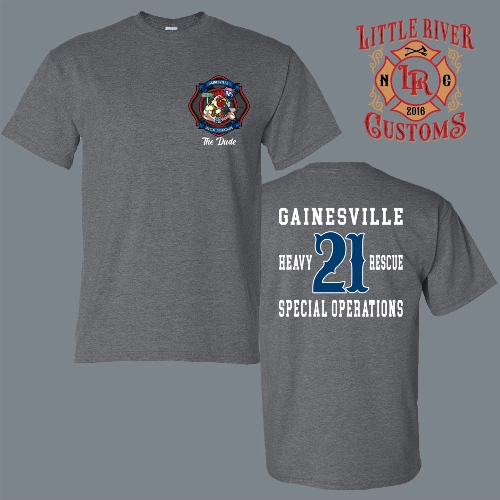 Gainesville Fire Department Heavy Rescue 21 firefighter shirt