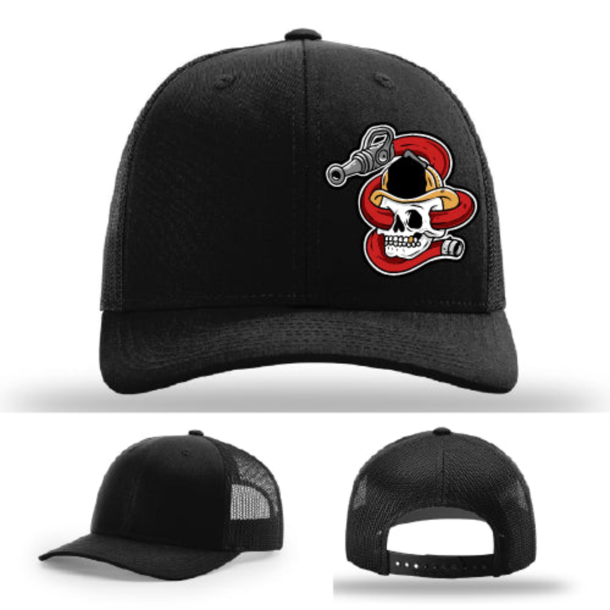 Get Hosed firefighter leather patch hat rugged and firehouse approved