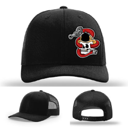 Get Hosed firefighter leather patch hat rugged and firehouse approved