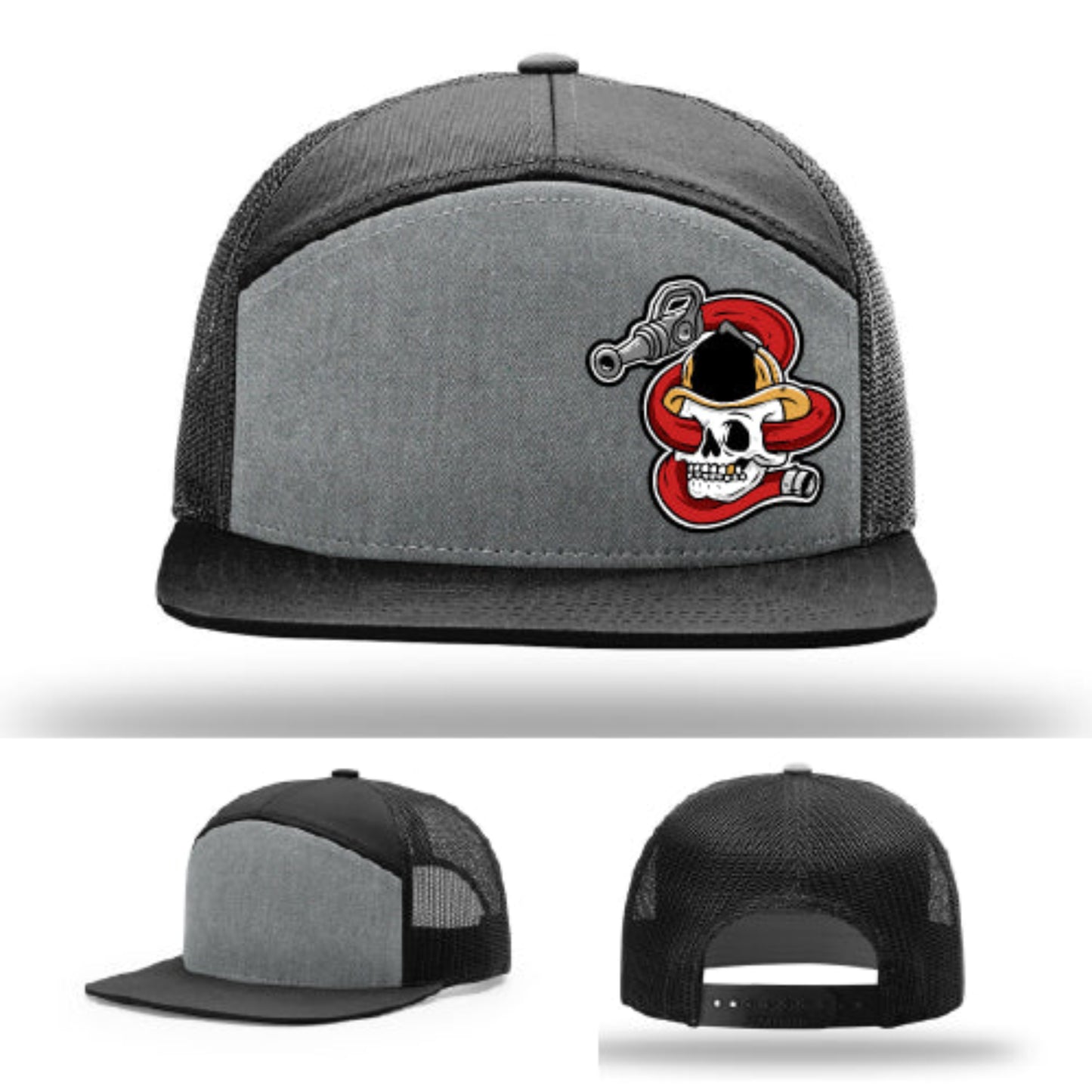 Richardson firefighter hat durable mesh back with Get Hosed skull patch