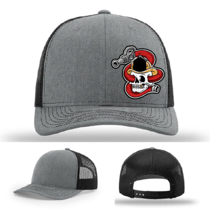 Get Hosed firefighter apparel hat skull helmet patch with hose detail