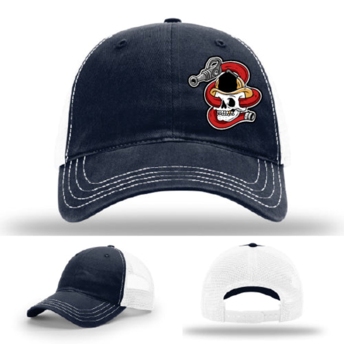 Get Hosed firefighter leather patch hat for duty and firehouse pride