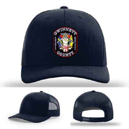 gwinnett fire company 24 leather patch hat