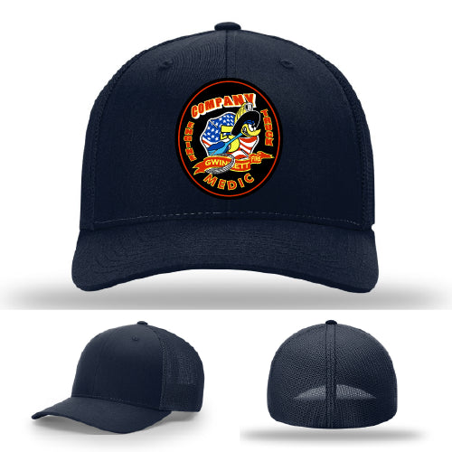 firefighter hat with company 5 leather patch