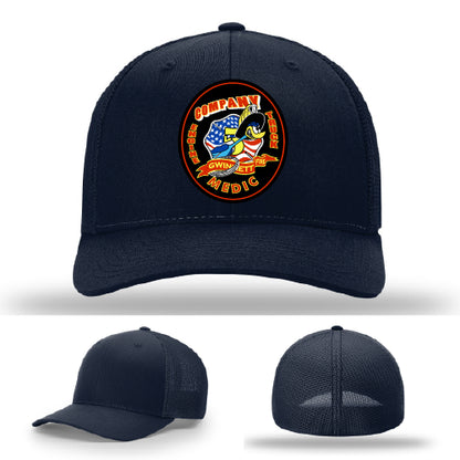 firefighter hat with company 5 leather patch