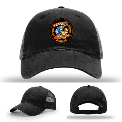 company 5 fire department hat leather patch design