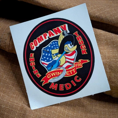 gwinnett fire company sticker collection bold design