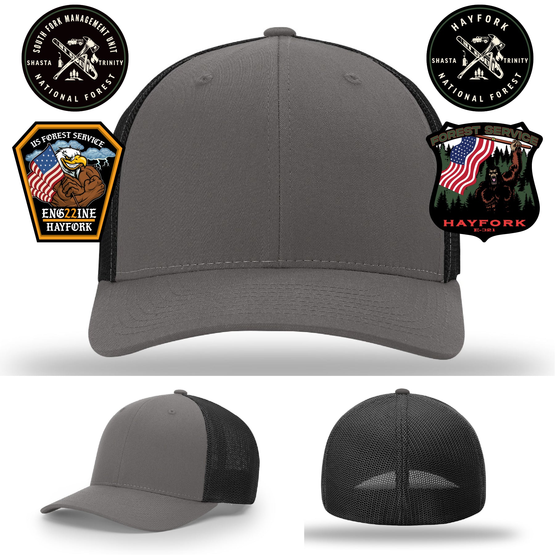 South Fork wildland firefighter hat with custom station patch