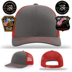 Hayfork Engine 22 leather patch hat