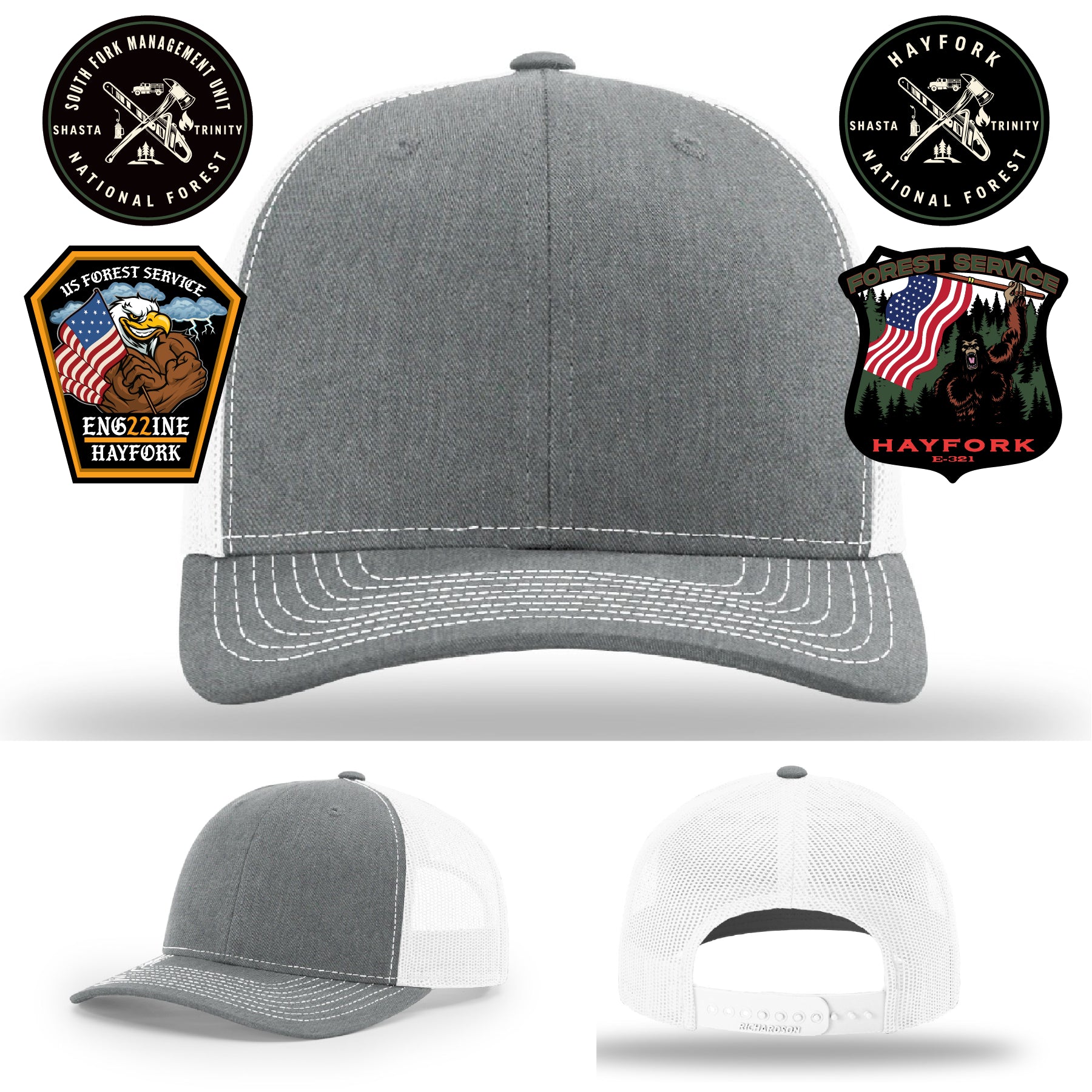 Hayfork National Forest firefighter hat station pride design