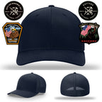 South Fork firefighter hat with bold custom leather patch design